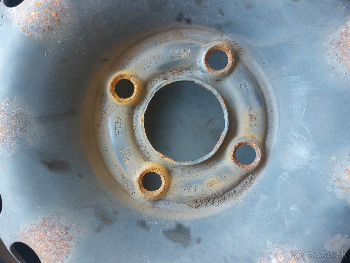 PLECHOVÉ DISKY R14 4X100 5JX14 ET35 CITIGO, VW UP, SEAT MII - 6