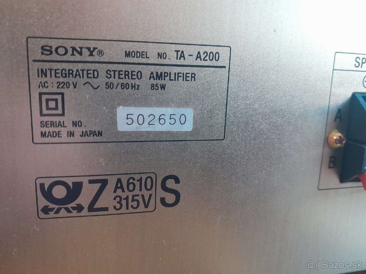 Predám Sony TA-A200 zosilňovač - 6