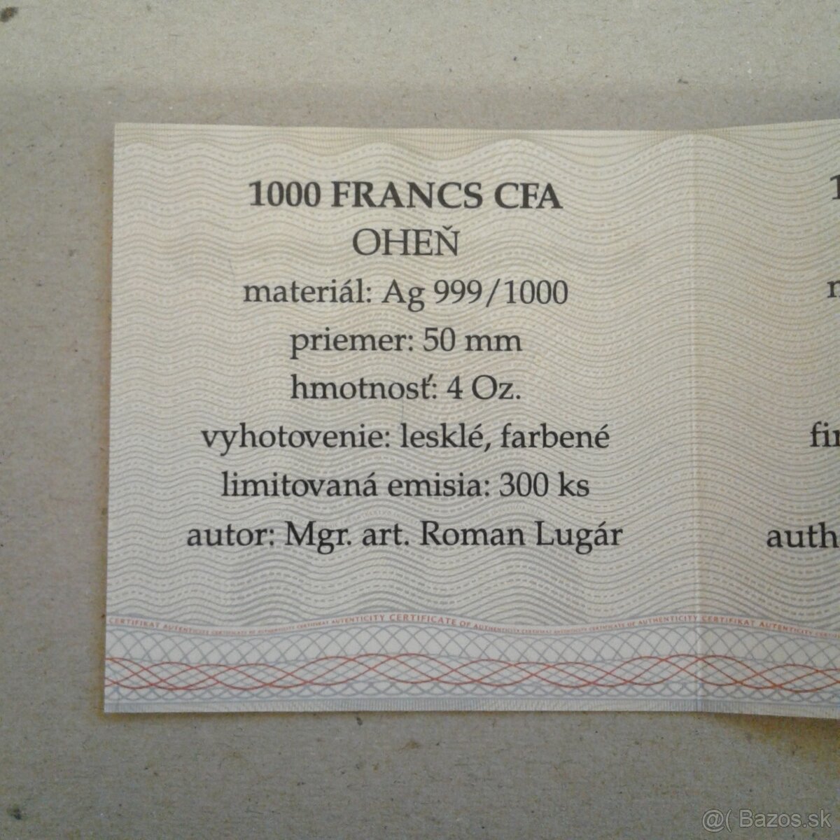 Strieborná minca Príbehy Zeme VII Oheň - 6