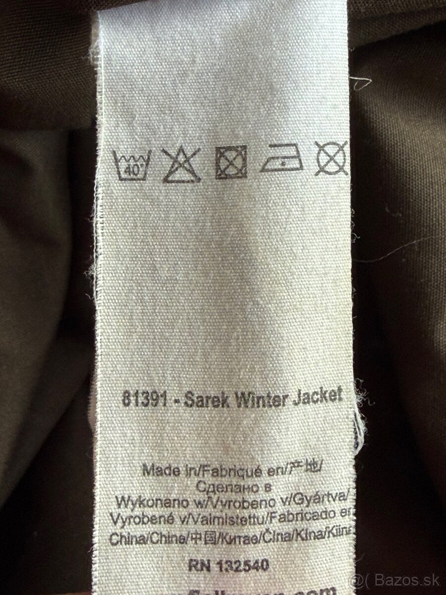 Zánovná zimná parka Fjallraven Sarek Winter Jacket M Khaki - 6
