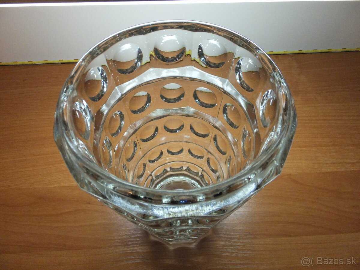 Masivní váza František Pečený - Sklo Union, váha 1448 g. - 6