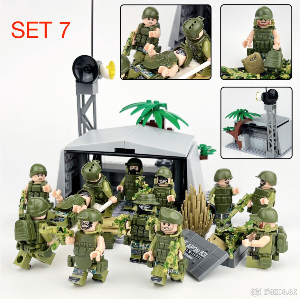 Rôzne sety vojakov 3 + doplnky - typ lego - nové - 6