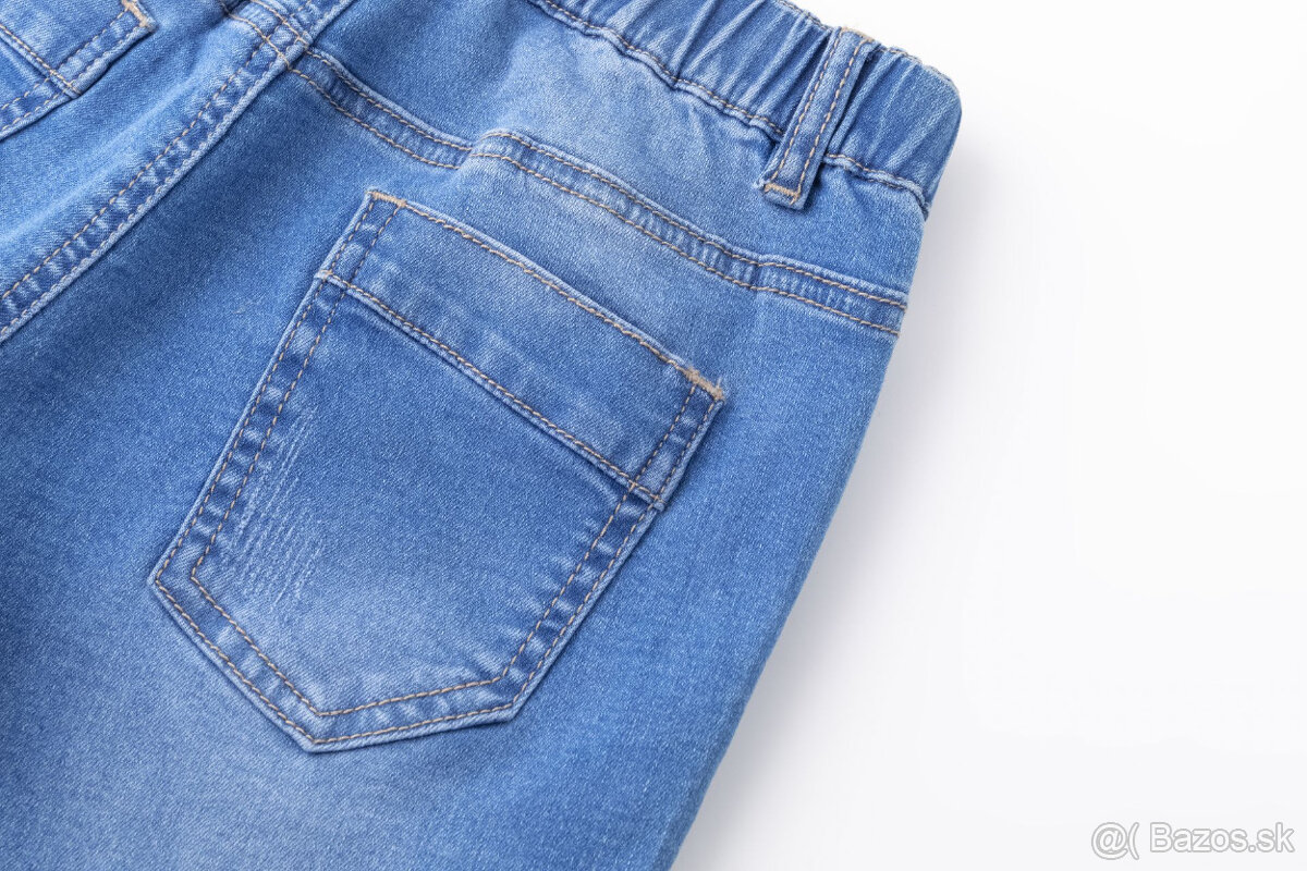 Detské džínsové nohavice s elastickým pásom – nové - 6