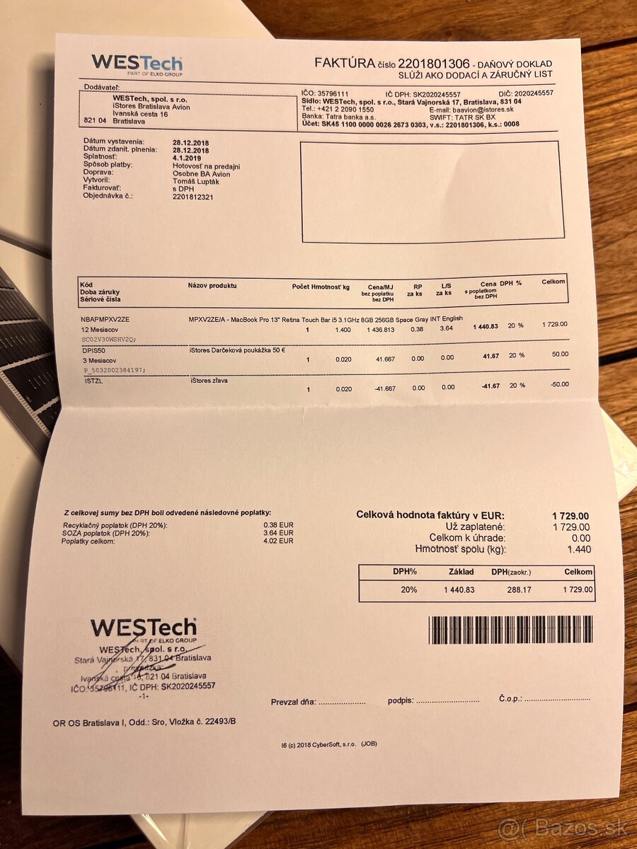 MacBook Pro 13" Retina, Touch Bar, Space Gray - 6