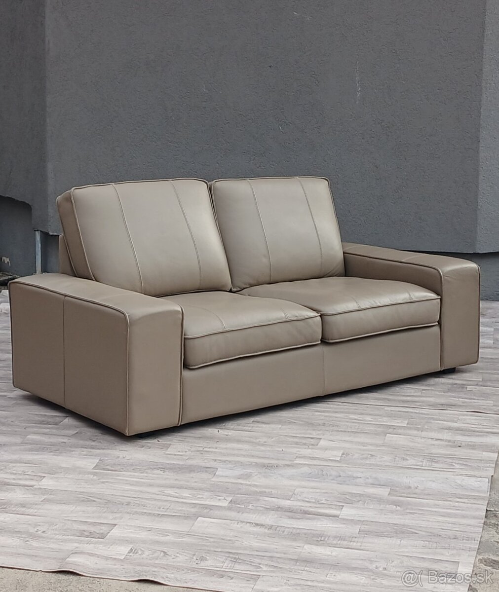 Dvojsedačka kožená cappuccino. - 6