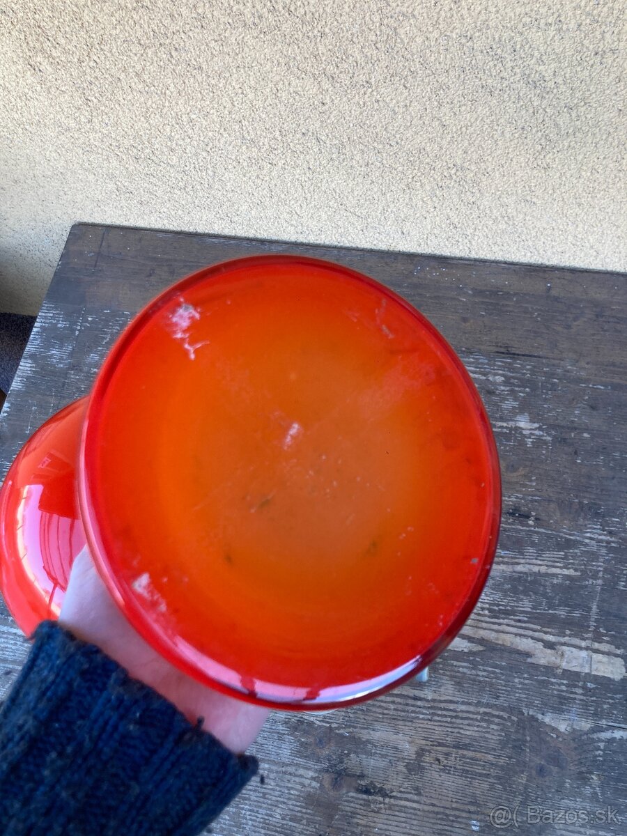 Stolní lampička - retro - červená - 6