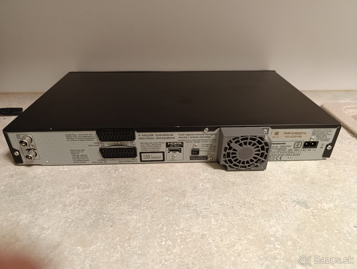 DVD rekordér PANASONIC DMR-EH63 - 250 GB HDD - HDMI- DV IN - 6