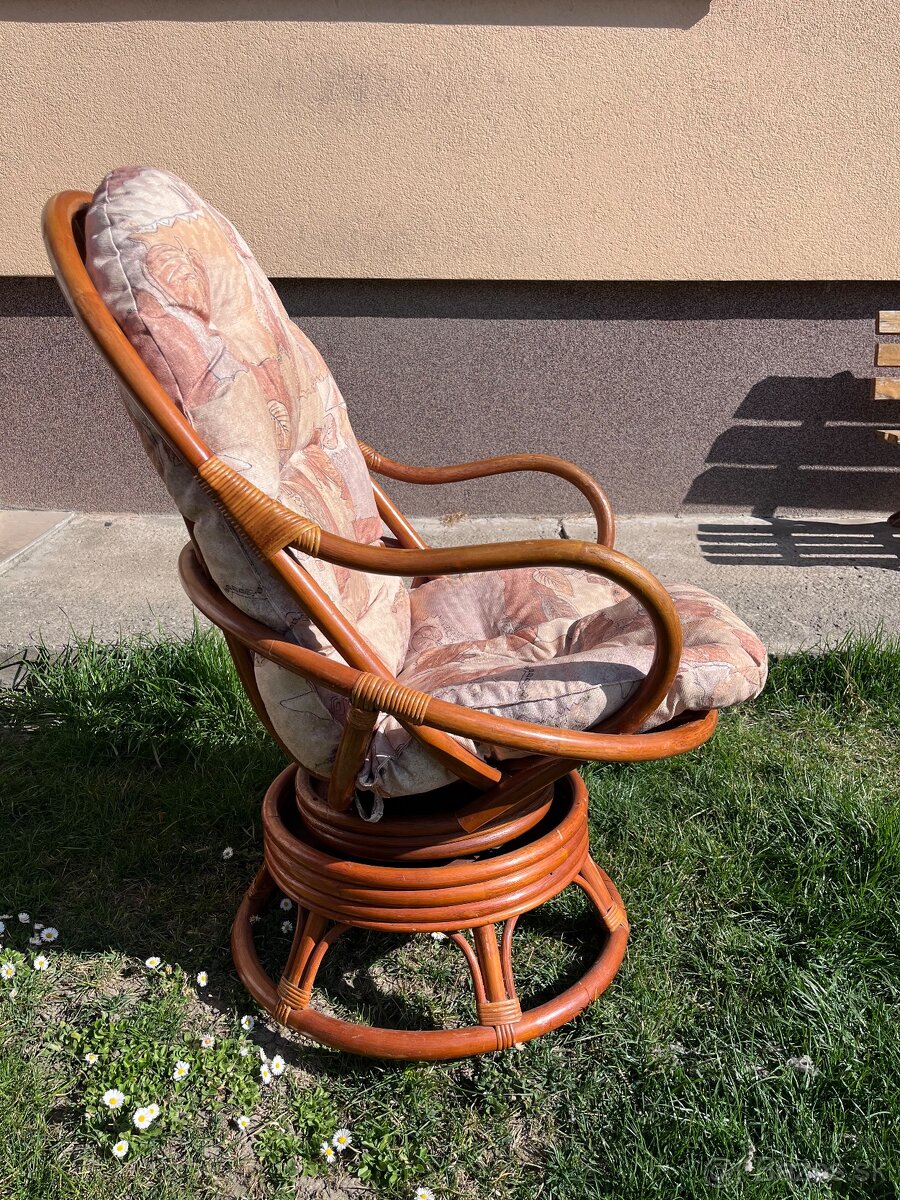 Ratanové kreslo + papasan - 6