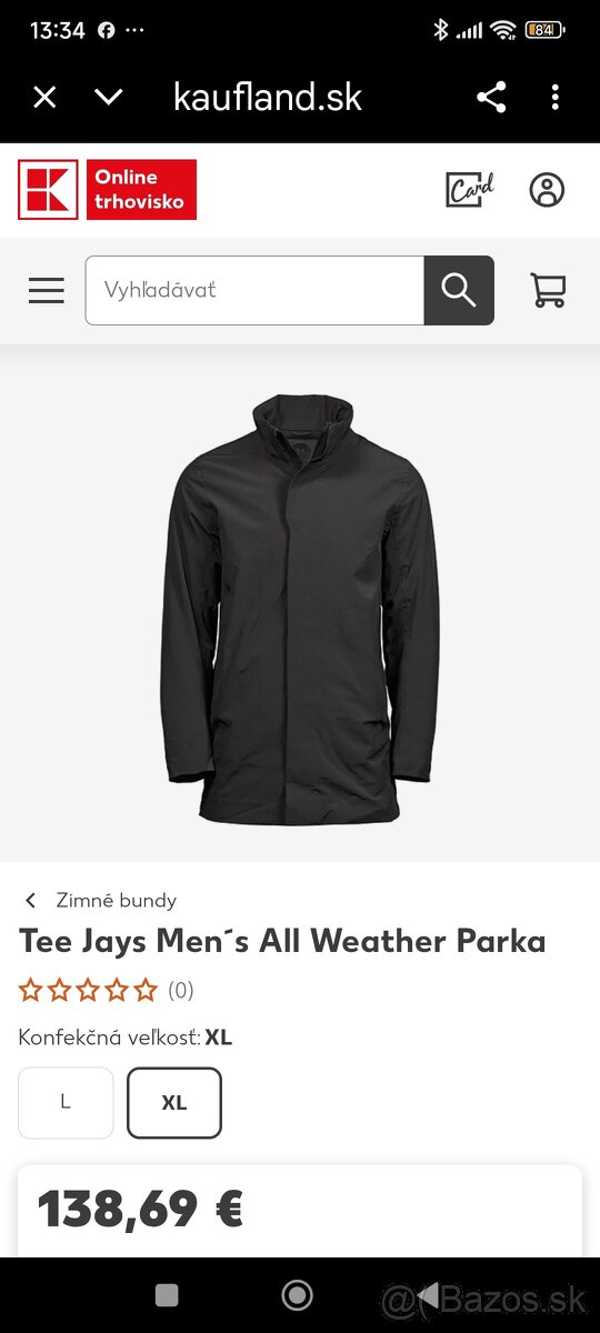 Nový pánsky nepremokavý kabát TEE JAYS -veľ. S - 6