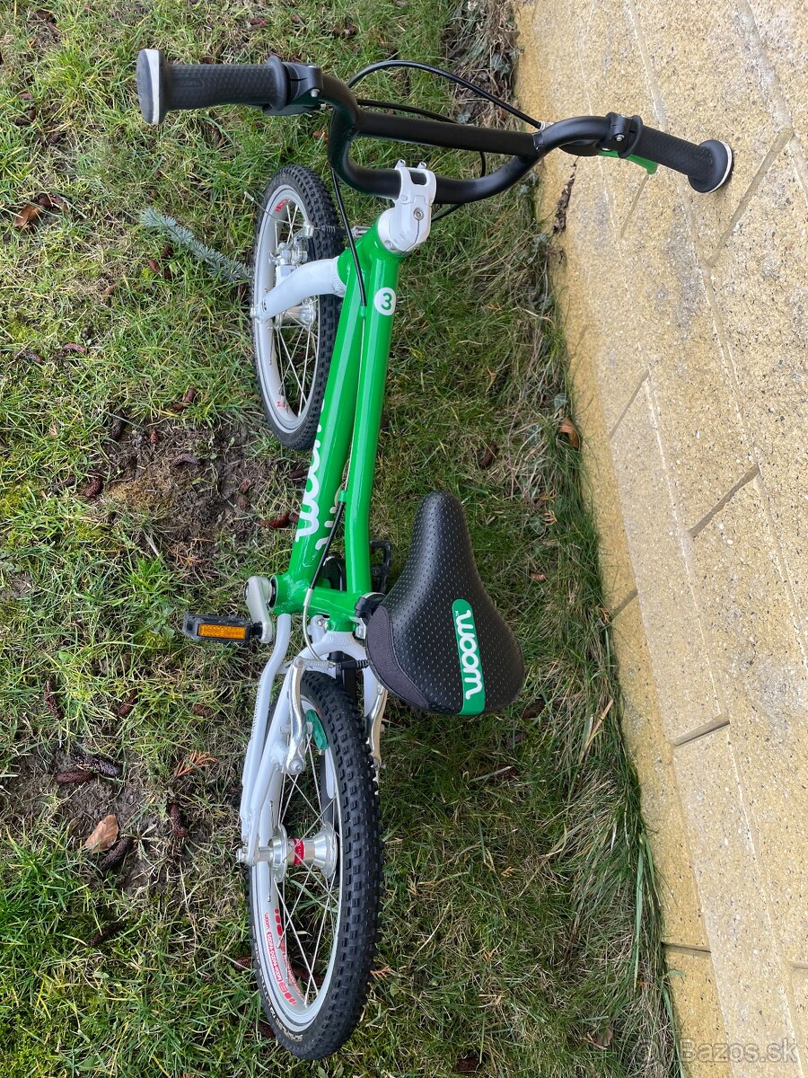 Woom 3 detský bicykel v zelenej farbe - 6