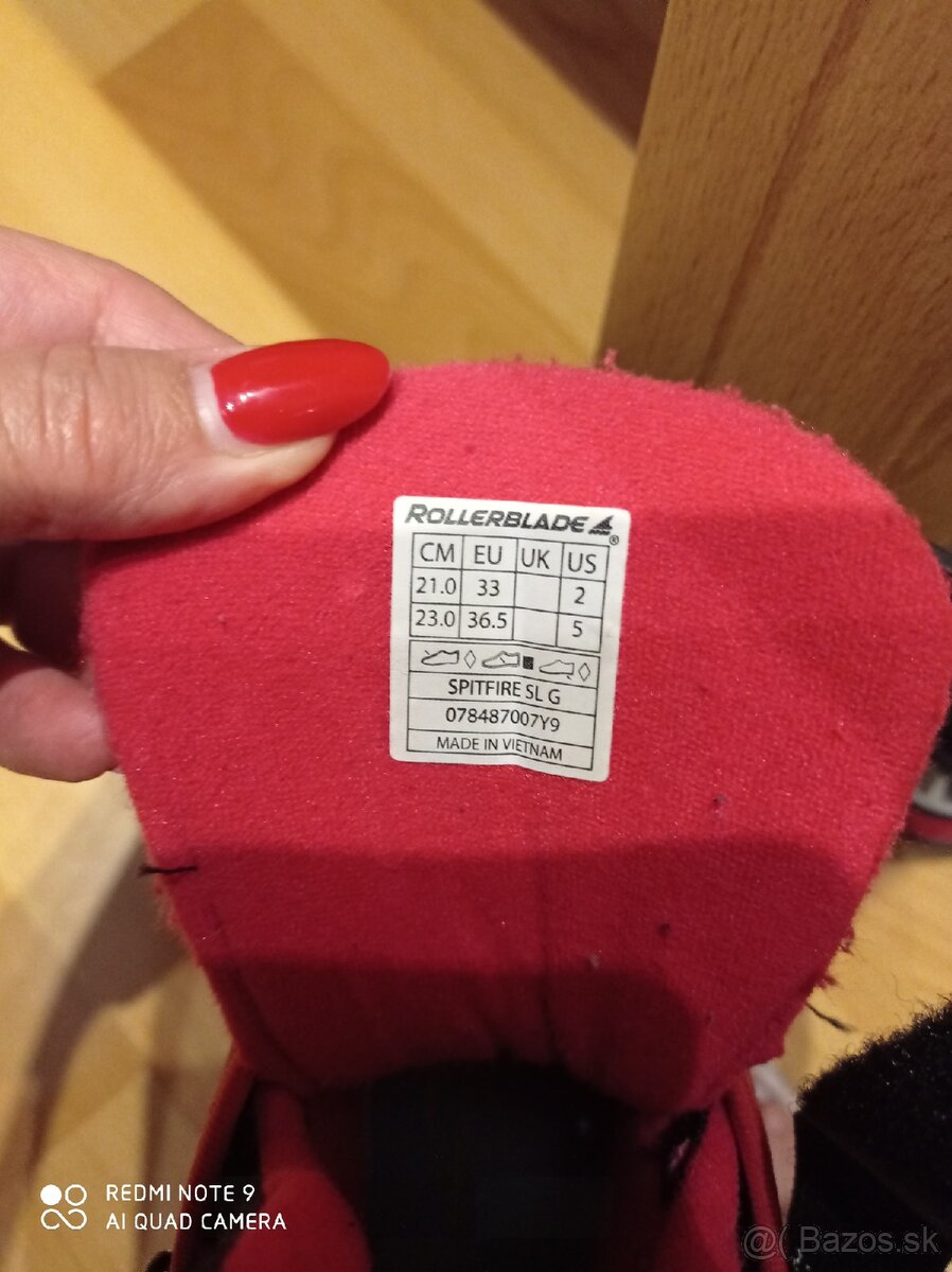 Predám korčuele Rollerblade Spitfire SL G - 6