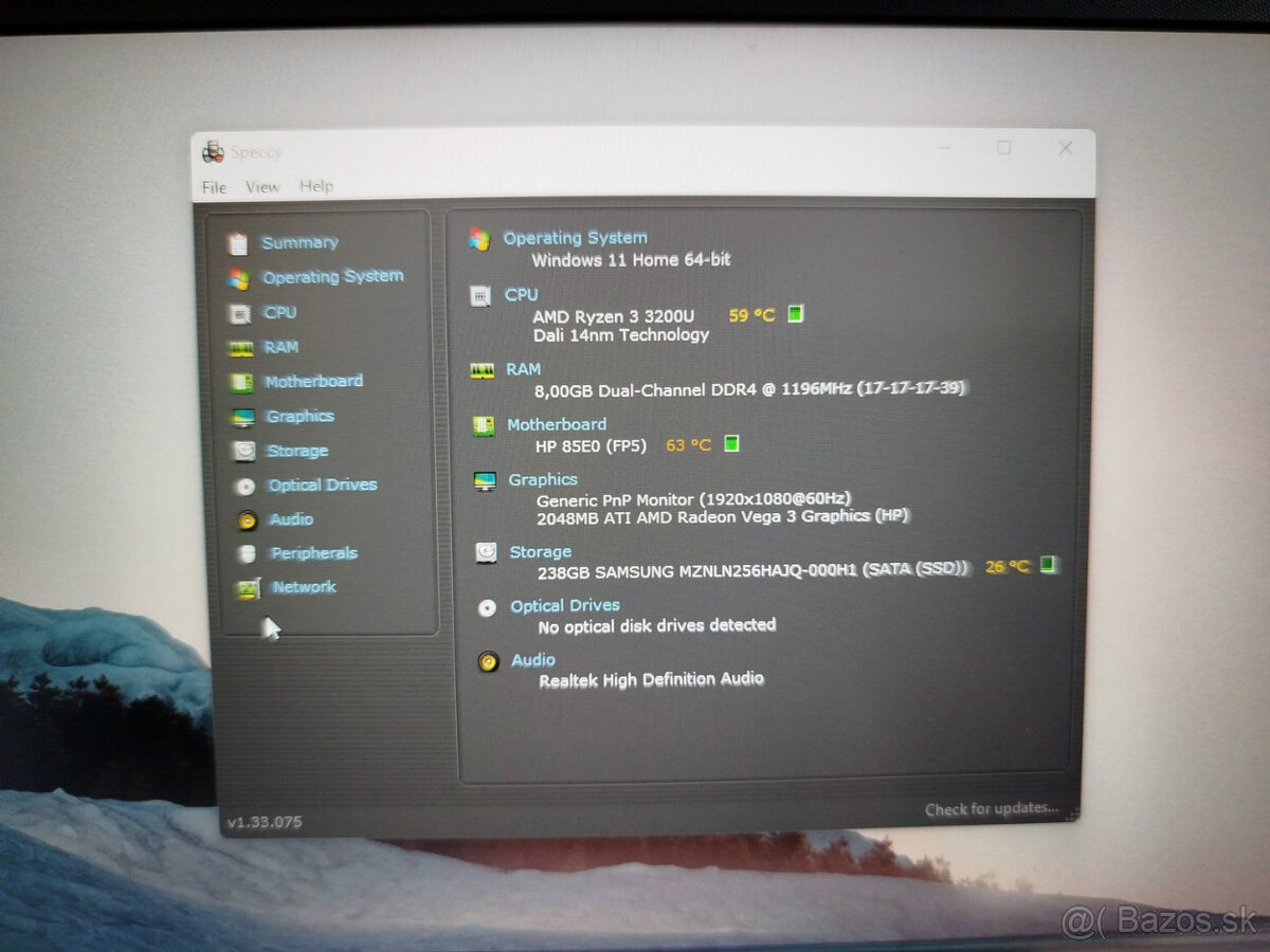 notebook HP 14", AMD Ryzen 3 3200U, 8GB, 2GB Vega, Win 11 - 6
