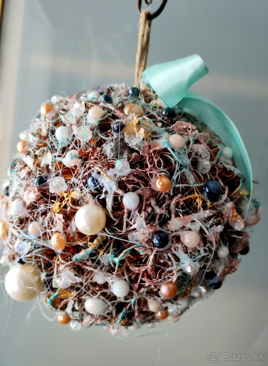 Zimný koralkový vianočný set - hadmade - 6