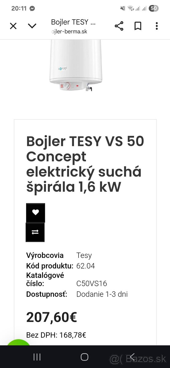 Elektrický bojler Concept 50 VS - 6