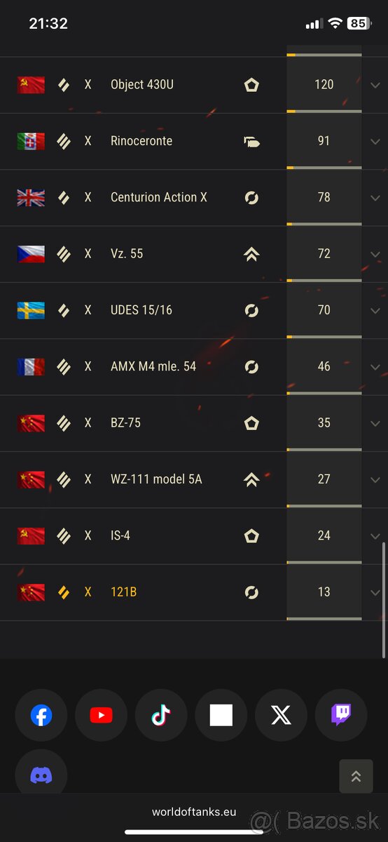 Účet World of Tanks - 6