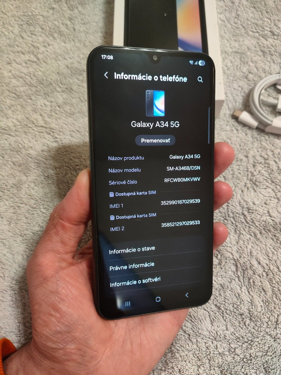 Samsung Galaxy A34 128GB,6GB RAM - 6