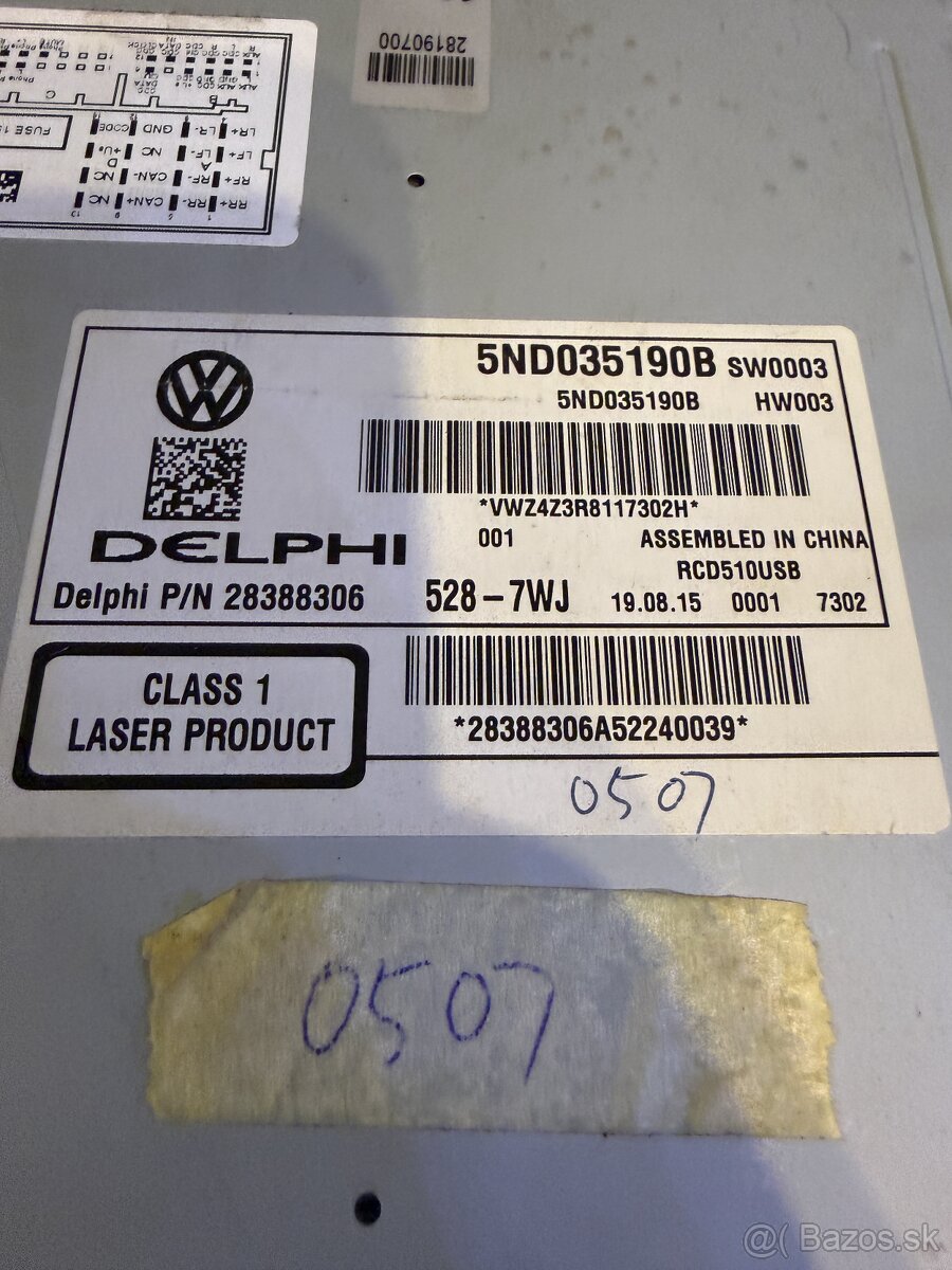 VW rádio RCD 510 - 6