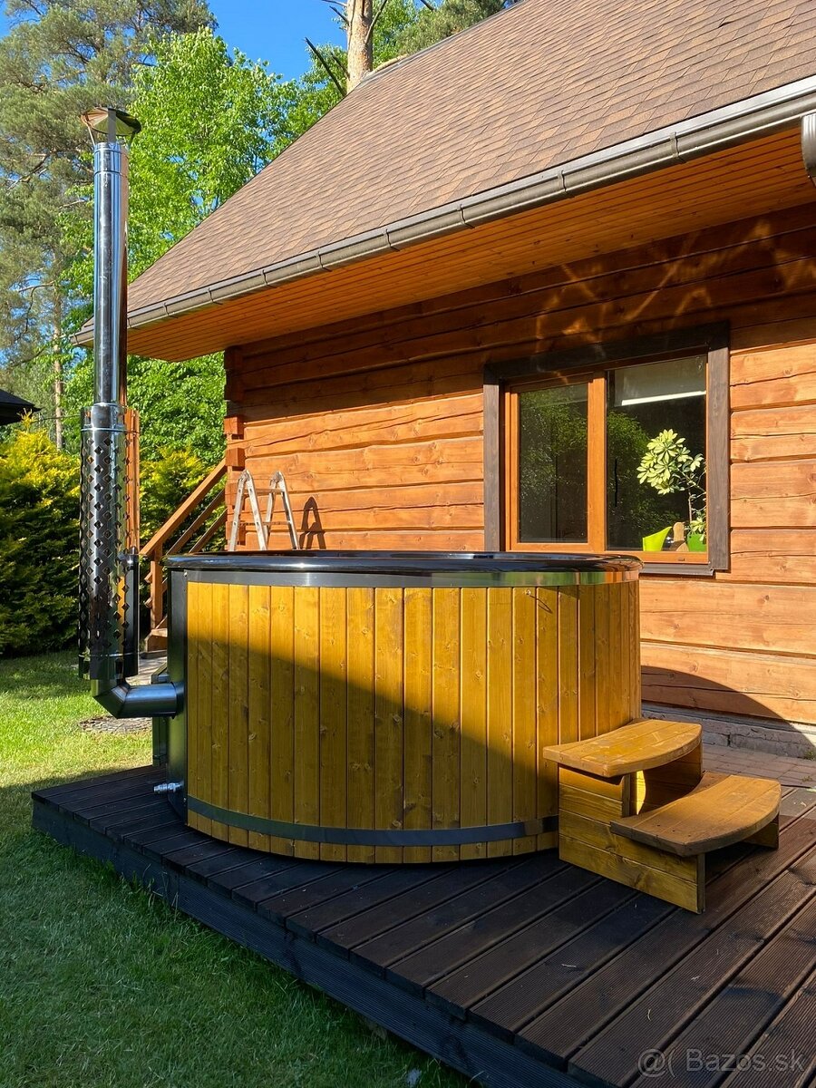 Kúpacia kaďa s nerezovou pieckou a regulovateľnou hydromasáž - 6