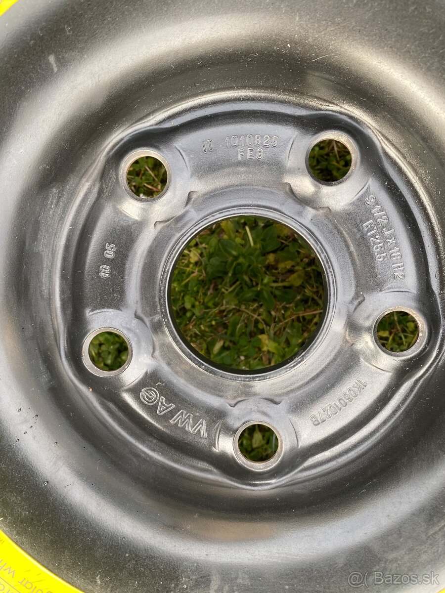 nové koleso tenké dojazdove rezervu 5x112 R18 vw - 6