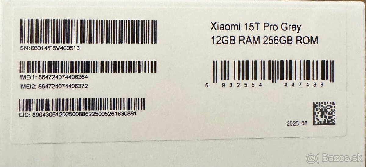 xiaomi 15t pro gray 256gb - 6