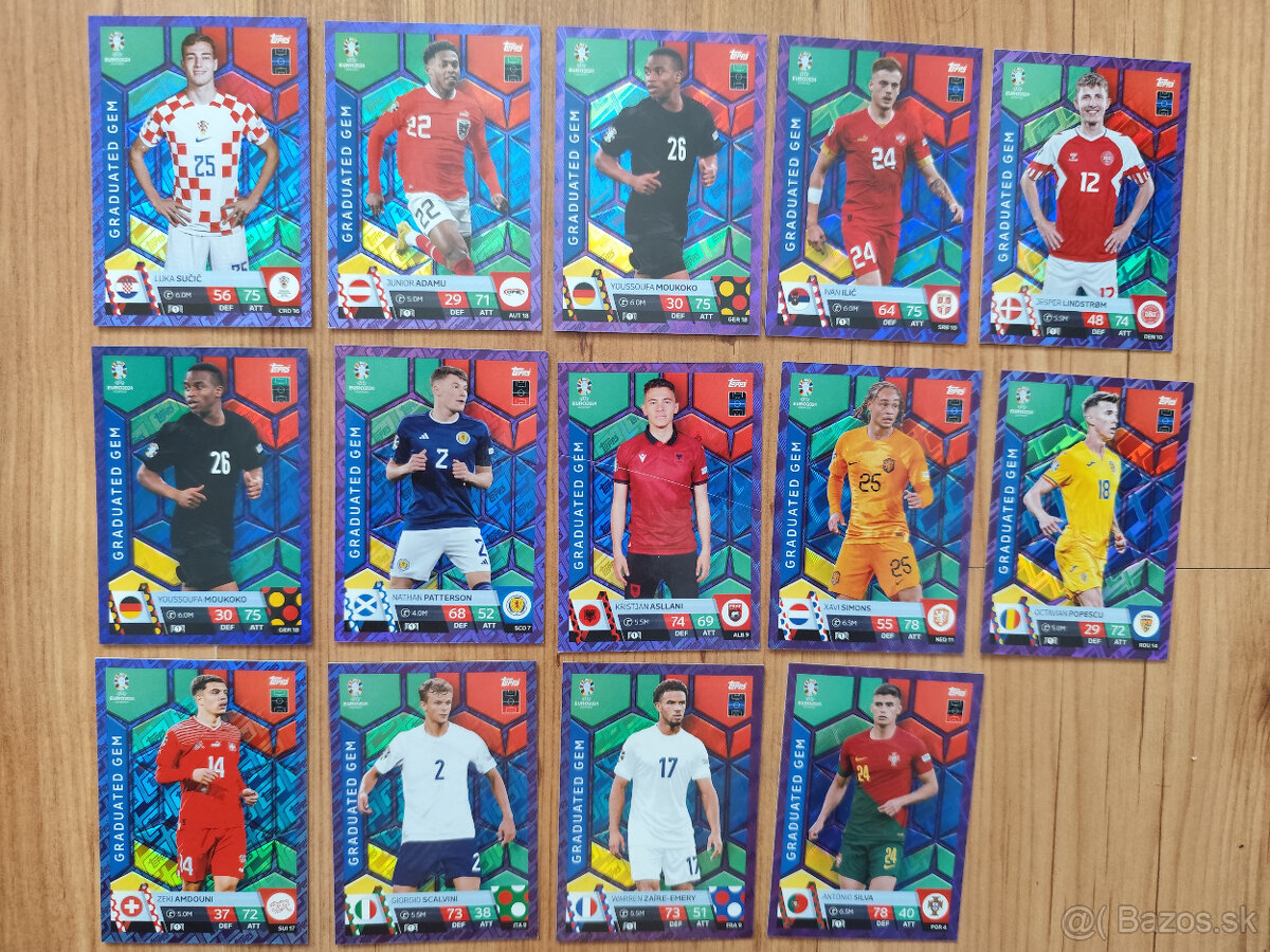 Euro 2024 Futbalové kartičky Match Attax - Paralelky - 6