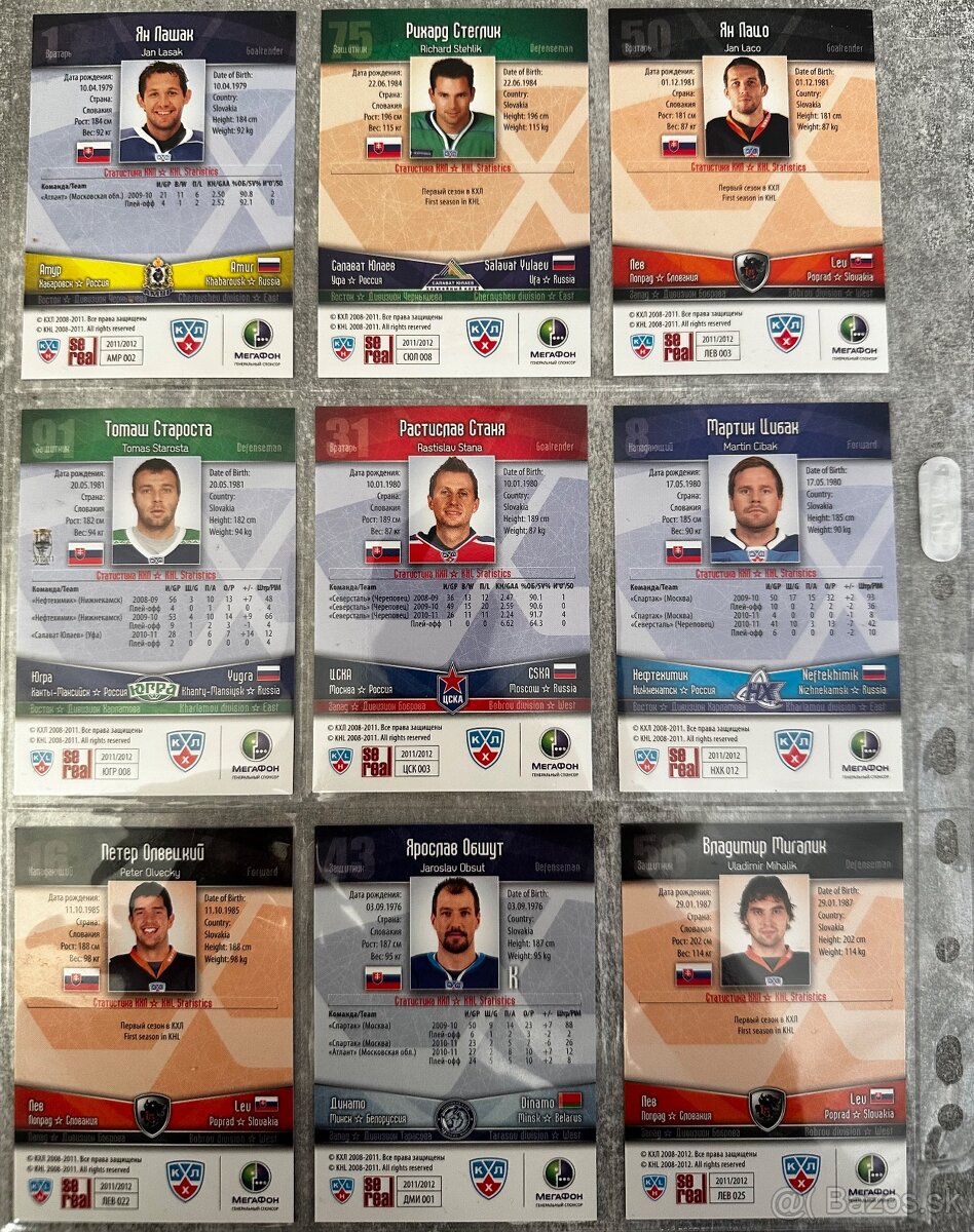 KHL karty Slovákov - 6