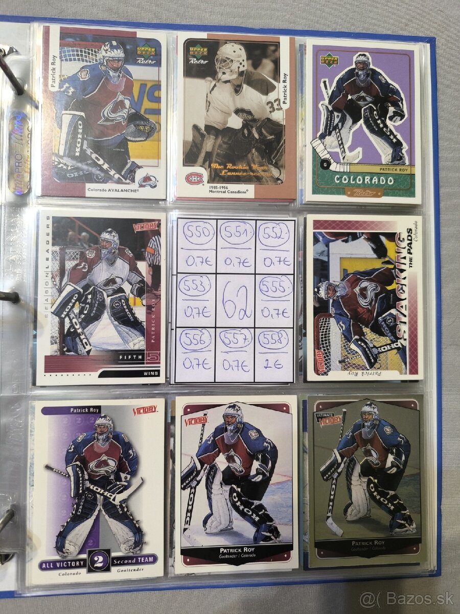 Hokejové kartičky - Patrick Roy 3 - 6