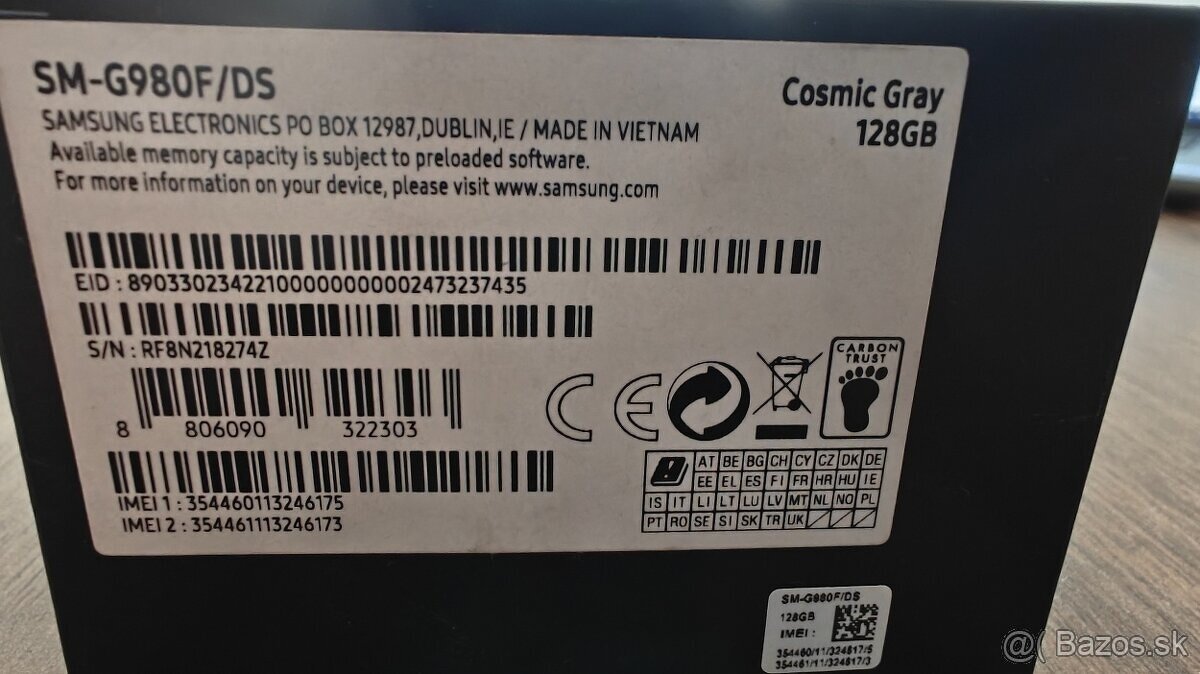 Samsung Galaxy S 20 128Gb - 6