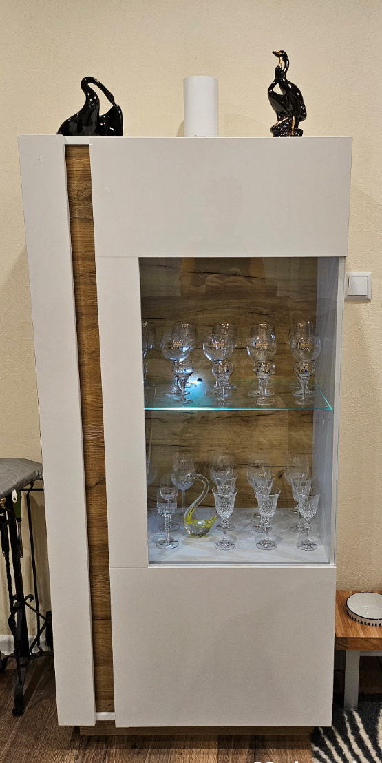 Obývacia stena dub/biely lesk - 6