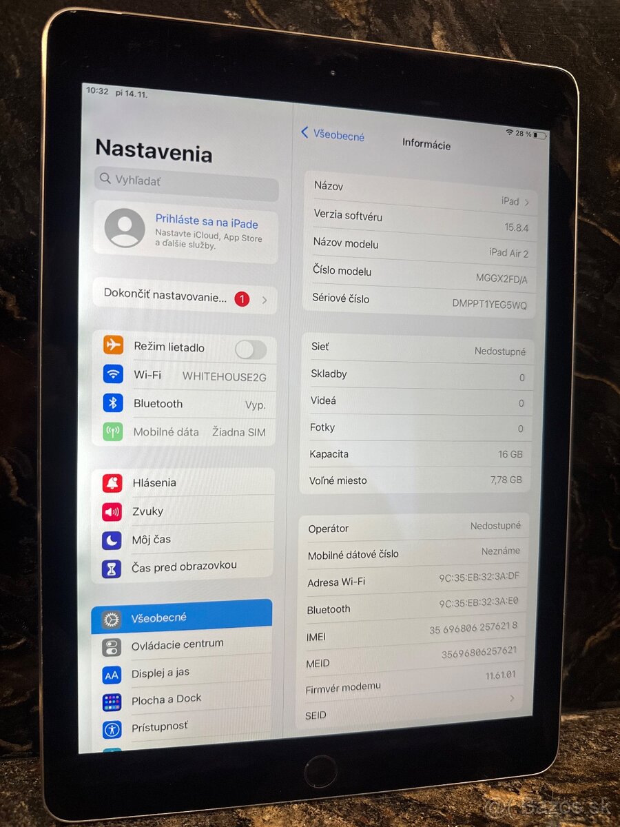 Apple iPad Air 2 16gb Wi-Fi + Cellular Spacegray - 6