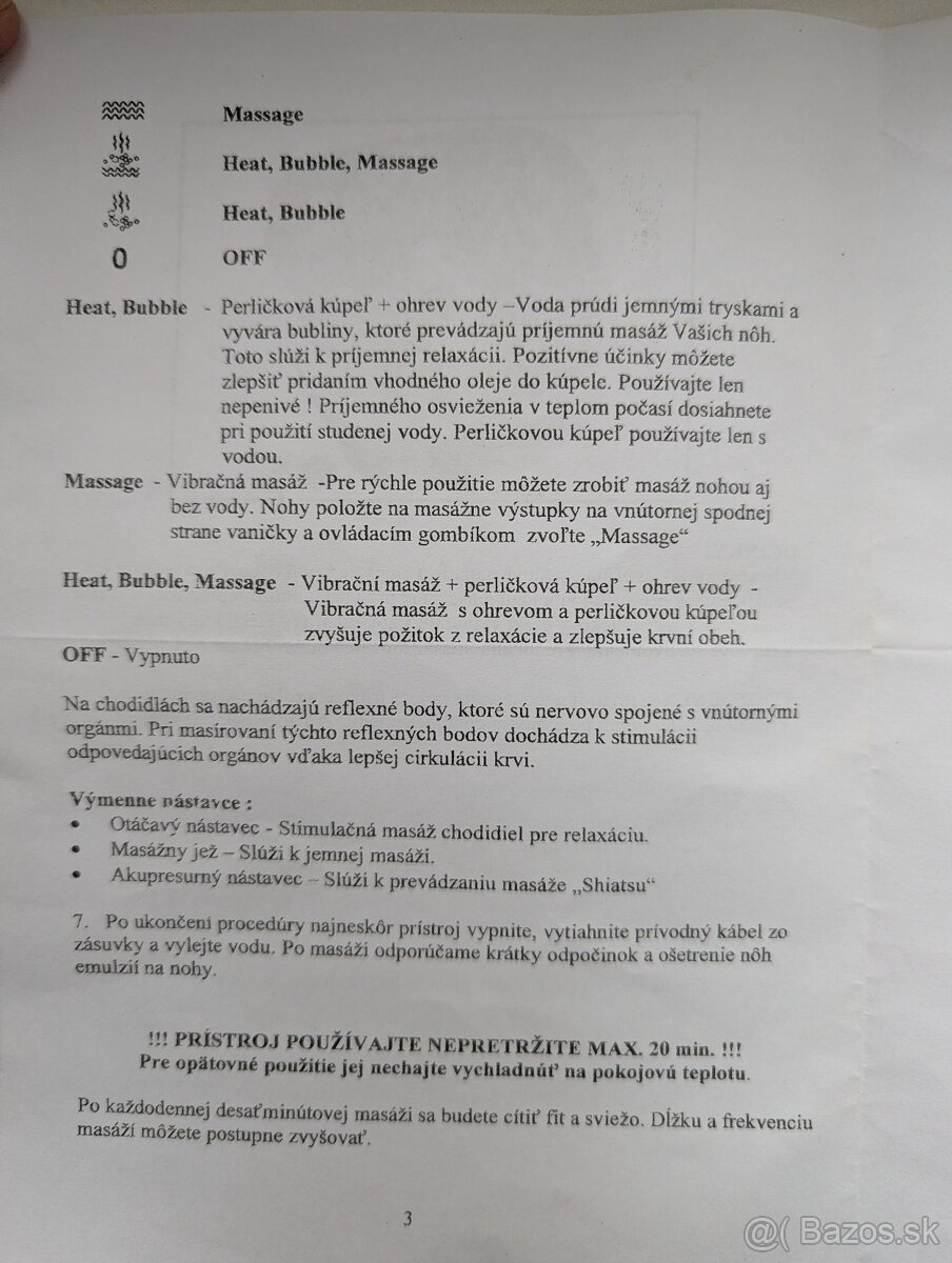 Masazna vanicka na nohy Ambos - 6