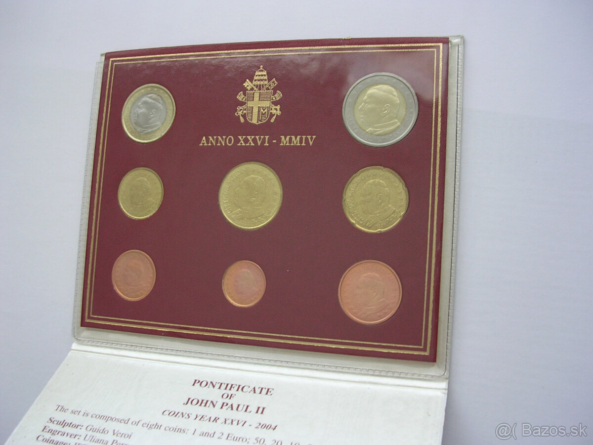 VATIKAN 2004 Tretia sada euromincí pápež Ján Pavol II. č.2 - 6