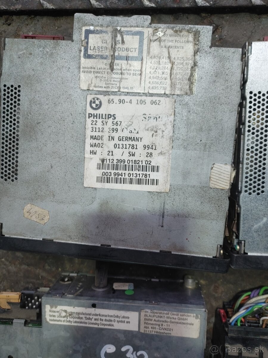 bmw e38 radio , e90 cd menic, zosilovac x5, e39, e34,e39 - 6