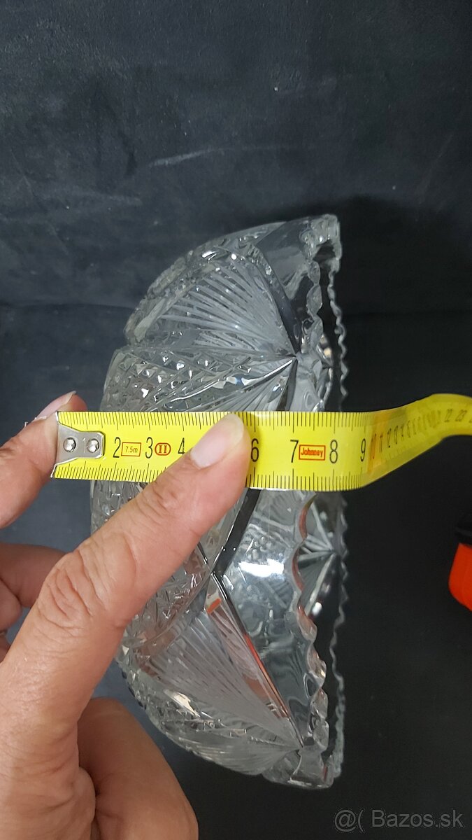 kryštálová brúsená misa priemerr 20cm - 6
