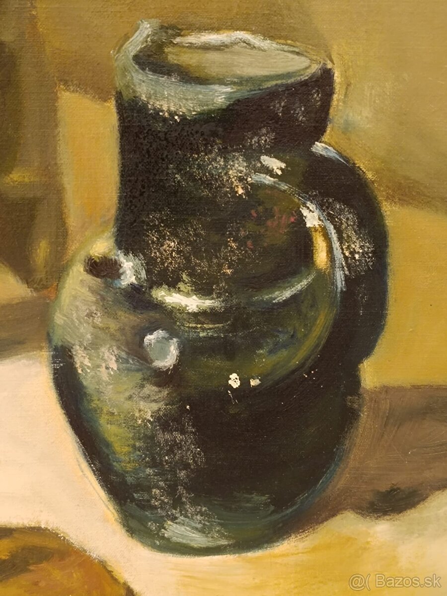 Obraz, Kávovar, stará olejomalba 73x55 - 6