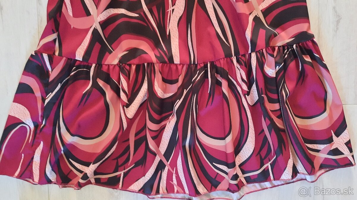 Bordové midi šaty, uni XS, S, M - 6