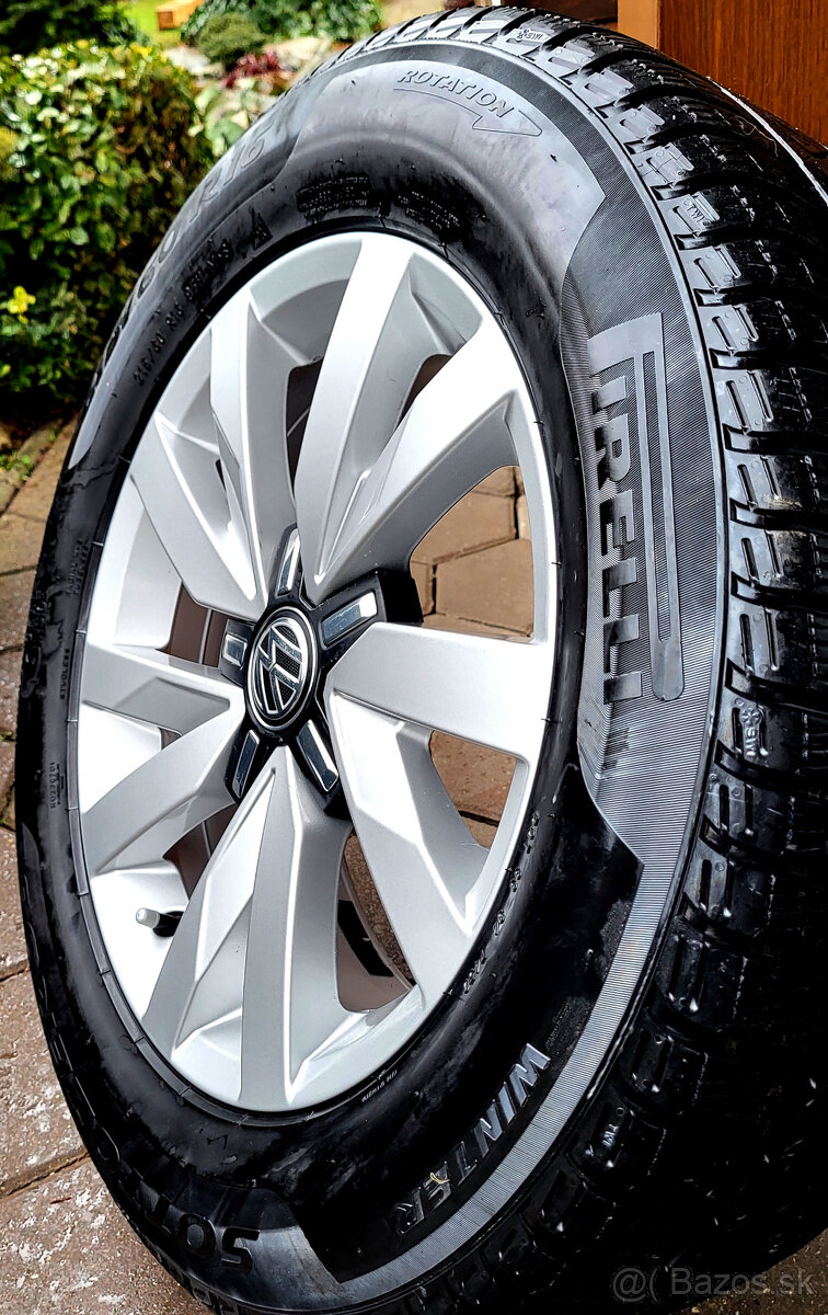 alu R16 5x112, zimné pneu 215/60, orig. VW Passat /+ Superb - 6