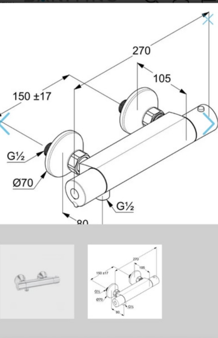 Termostatická bateria sprchová Kludi - 6