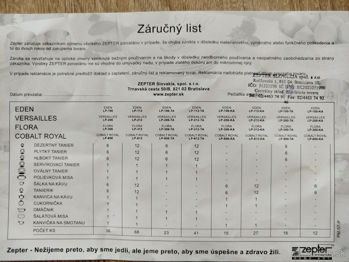 Predaj Versailles - kompletna obedova suprava - 6