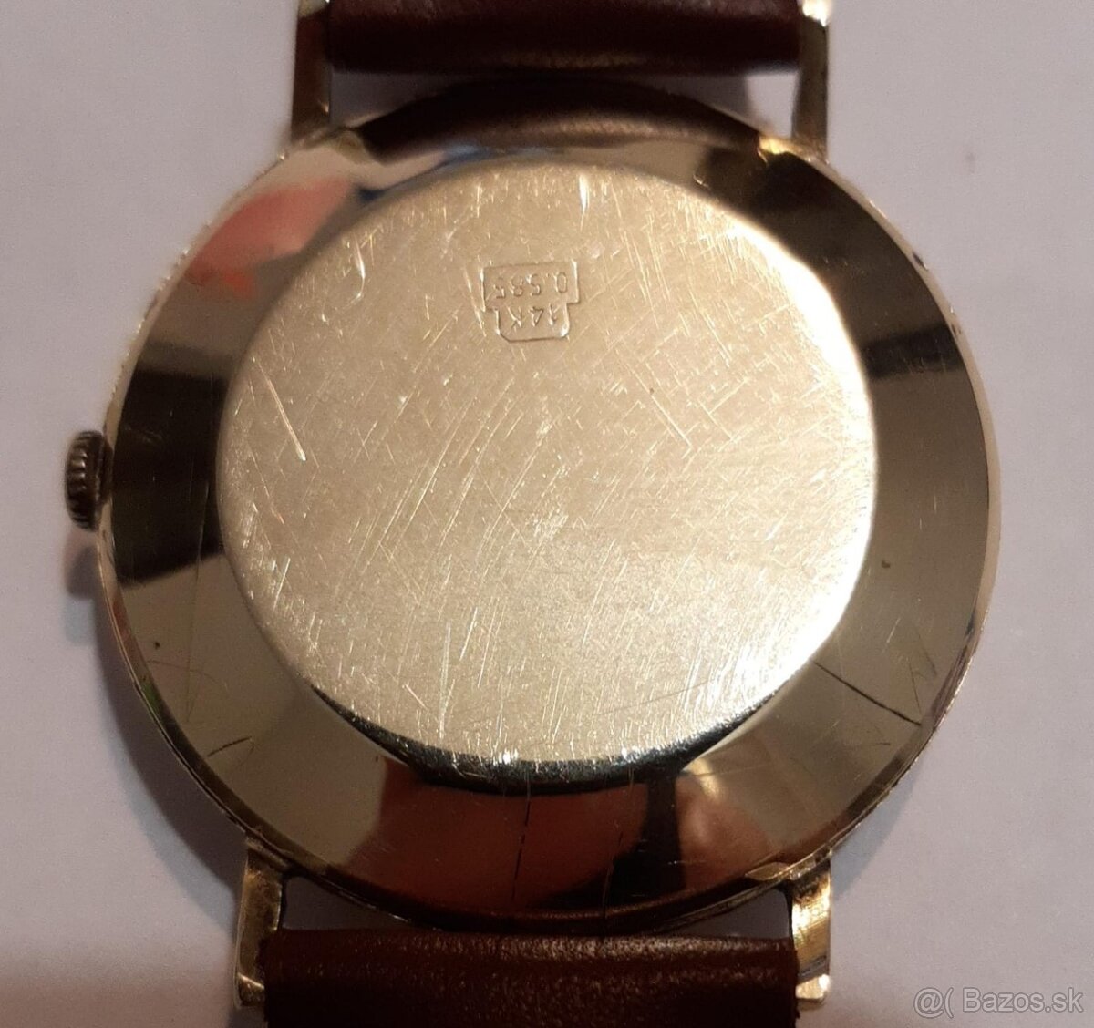 panske zlate 585 naramkove hodinky tiresa automat 25 rubis - 6