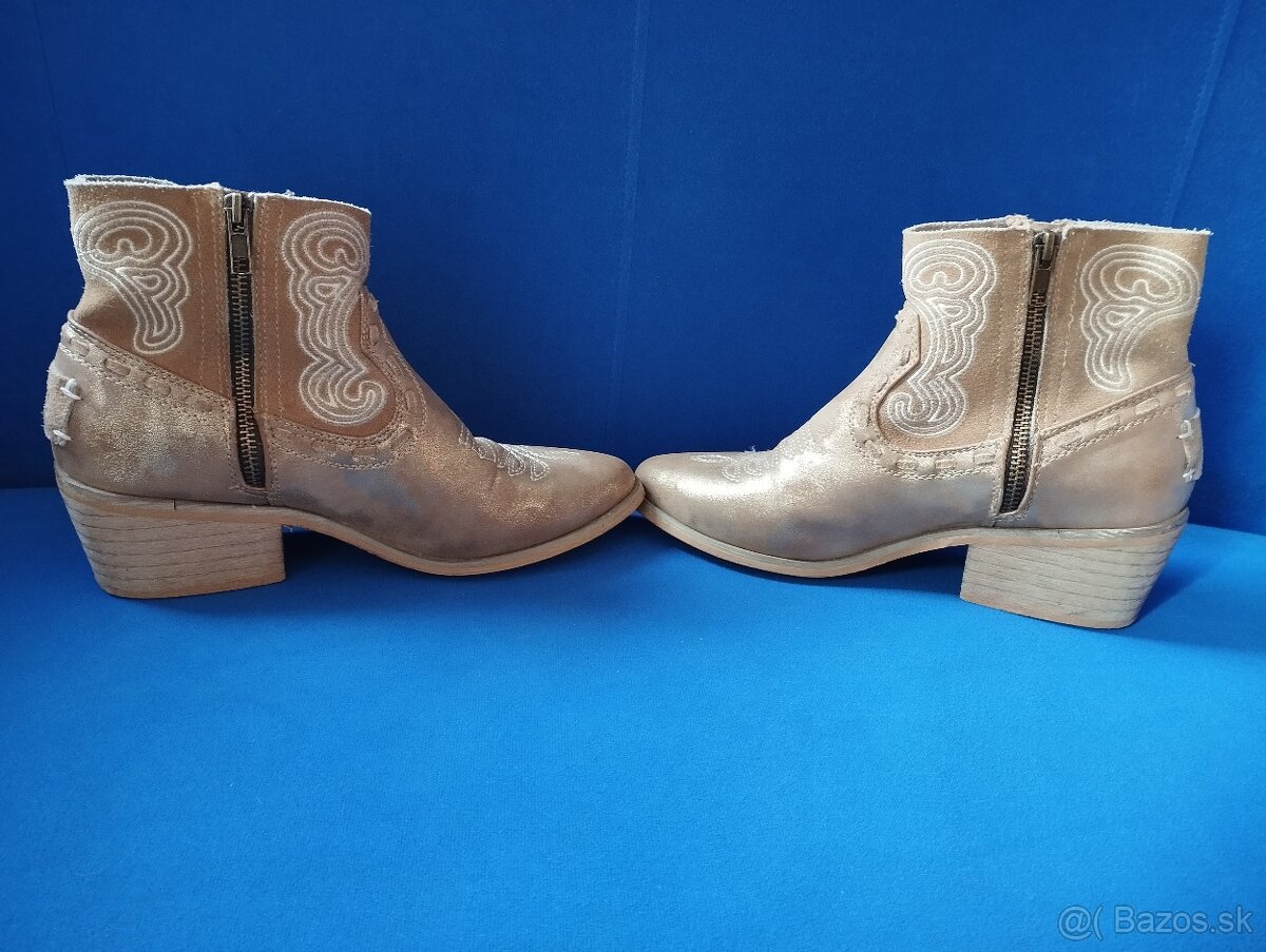Zlaté westernové čižmy - 6