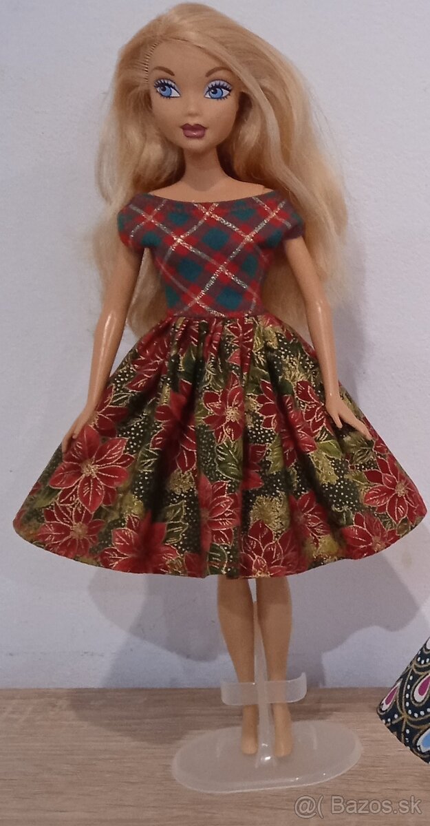 Barbie -vianocne šaty pre Barbie - 6