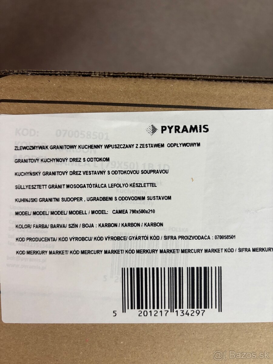 Kuchynský granitovy drez Pyramis s odtokom - 6