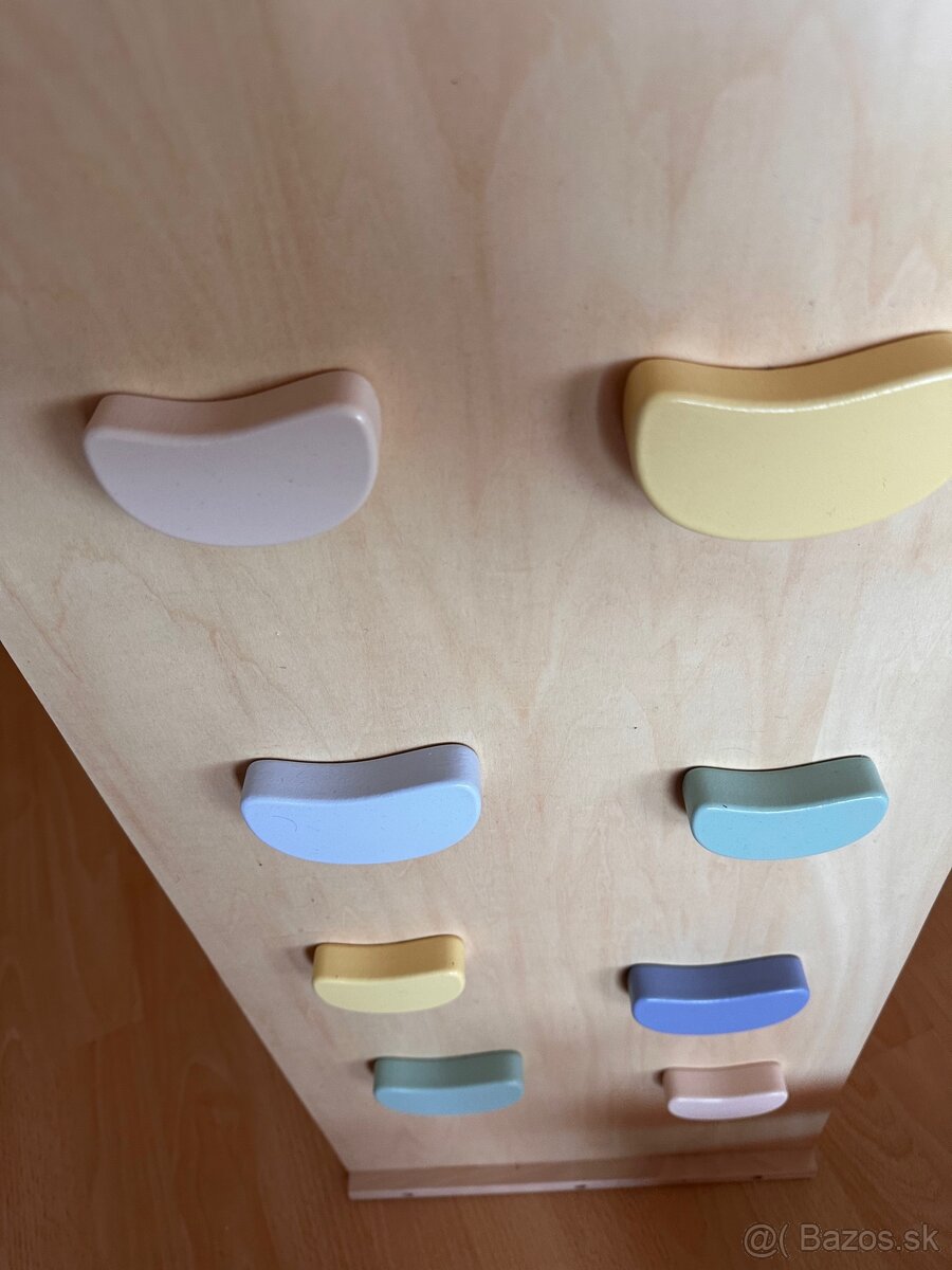 Drevená montessori hojdačka s doskou 2v1 - set pastel - 6