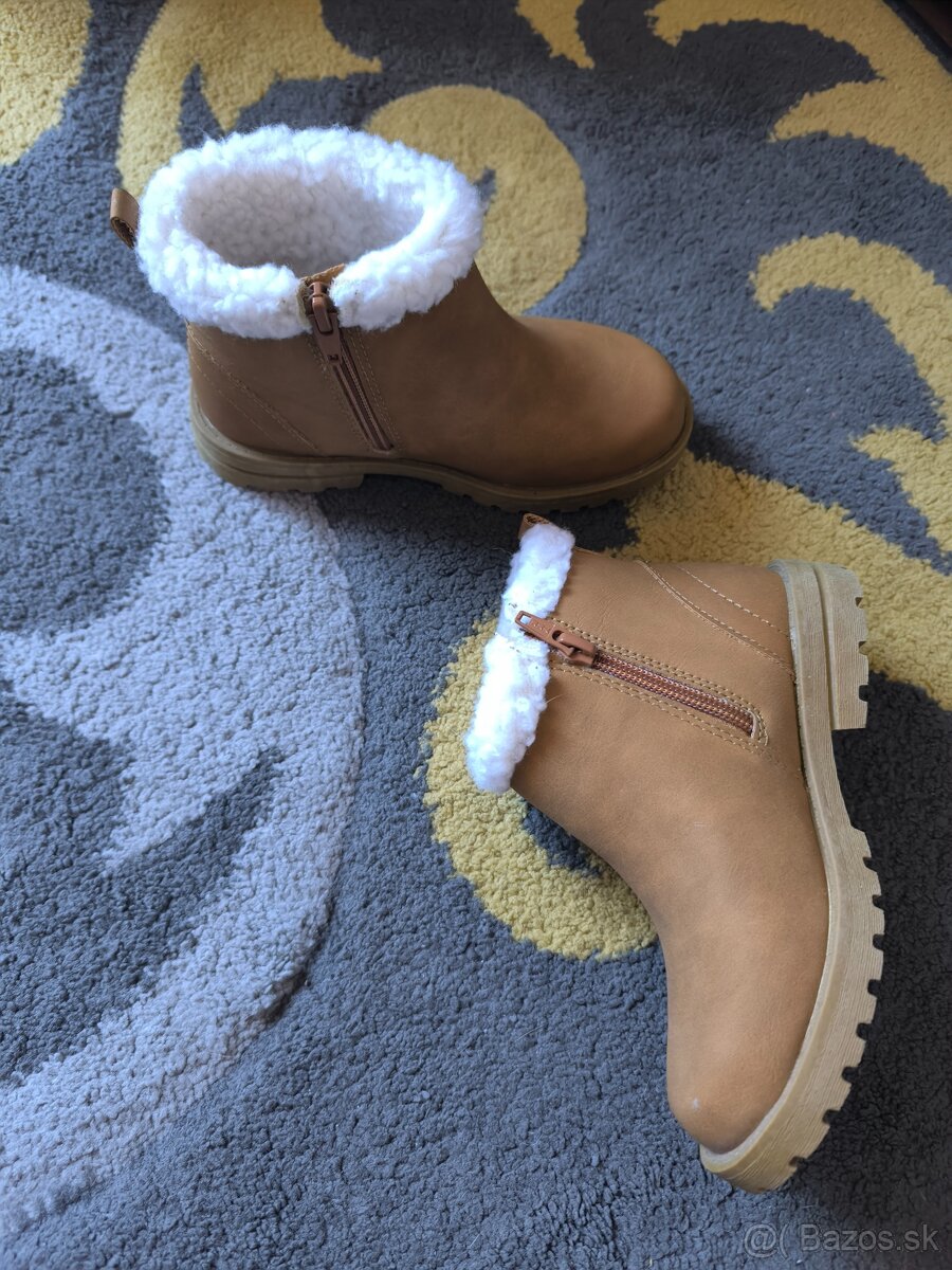 Dievčenské zateplené čižmy,veľkosť 29 - 6