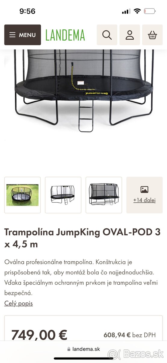 Trampolína ovál 3x4,5m - 6