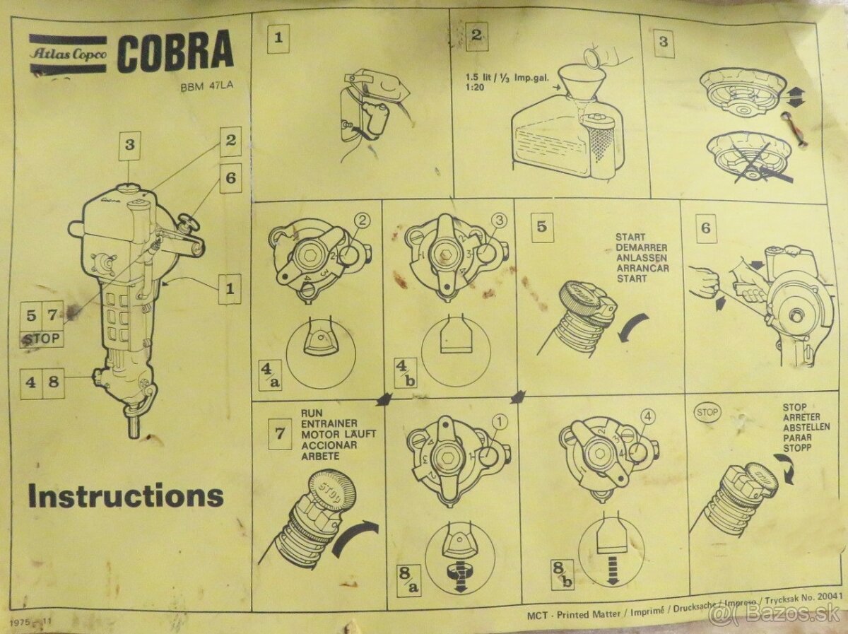 Benzínová vŕtačka Atlas Copco Cobra BBM 47 LA - 6