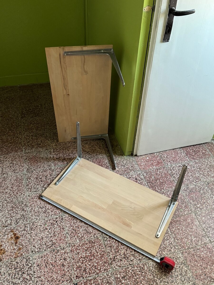 Dve pevné police z masívneho dreva - 6