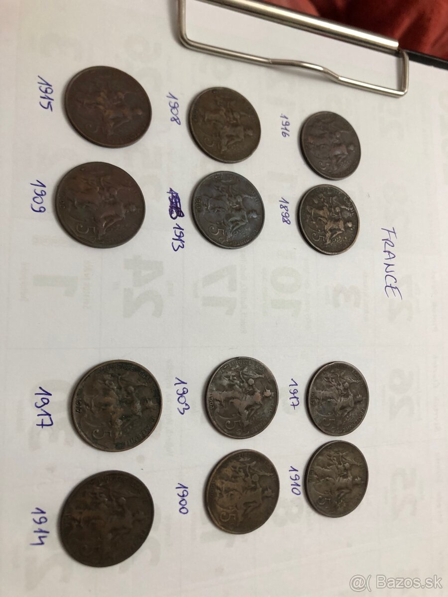 Mince FRANCE +Bankovky BIELORUSKO - 6