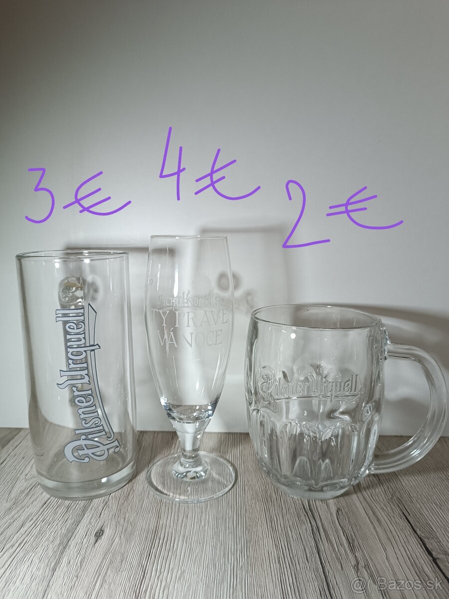 České pivové poháre 3 - 6